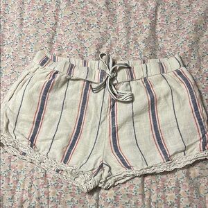 Striped Casual Women Shorts
